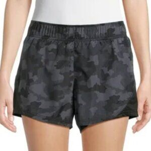 Athletic Works Women's Mid Rise Camo Mesh Core Running Shorts, size XL